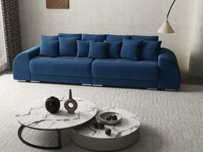 Canapea extensibilă dumonde cu 2 lăzi de depozitare si sezut confortabil din spuma high-density, Verona Zoom Blue 310x100 cm