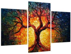 Tablou - Arborele vieții în mozaic (90x60 cm)