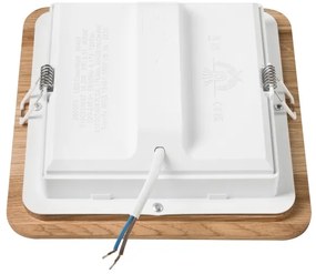 Corp de iluminat LED încastrat WOODY SPOT LED/17W/230V 3000K stejar 18,5x18,5 cm