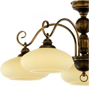 Brilagi - Lustră aplicată MOLLERO 5xE27/15W/230V Ø 84 cm bronz/patină