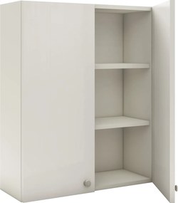 Corp Baie Zaria, Suspendat, 2 Usi, Alb lucios/Alb, MDF, L 60 x l 22 x H 72 cm