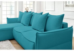 Colțar turcoaz extensibil (colț pe partea stângă ) Leon – Bobochic Paris