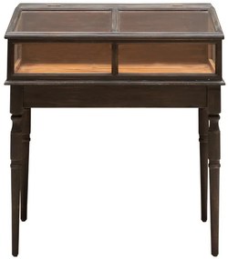 Vitrina din lemn de pin si sticla, cu aspect vintage, Tania