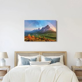 Tablou cu curcupeu deasupra stâncilor (90x60 cm)