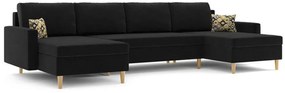 Supermobel Canapea extensibilă în formă de U ASULA, 295x75x140, haiti 17/amber 73