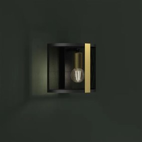 Aplică KAGA 1xE27/60W/230V neagră/aurie