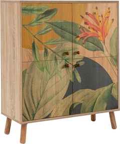 Dulap multifunctional, Vella, Saka, 95 x 111 x 36 cm, pal melaminat, multicolor