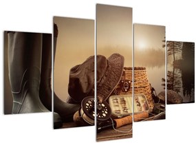 Tablou - Natura moartă, pescuit (150x105 cm)