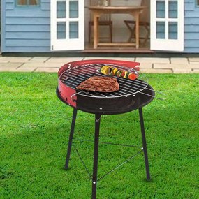 GRATAR ROTUND, 33 CM, NEGRU/ROSU, METAL