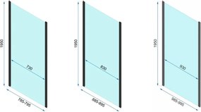 Cabina de dus de perete Rapid Fold 80x80 cm negru