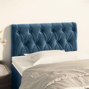 346310 vidaXL Tăblie de pat, albastru închis, 80x7x78/88 cm, catifea