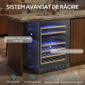 HOMCOM frigider compact adâncime mică 40 vitrină | Aosom Romania