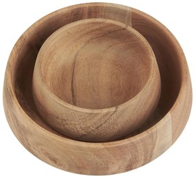 Set de 2 boluri din lemn de acacia ACACIA WOOD