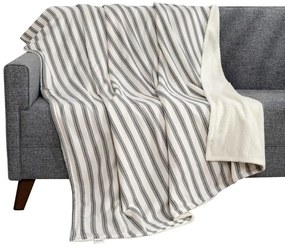 Pătură albă/gri antracit 150x190 cm Soren Wellsoft – Mijolnir