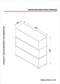 Pantofar cu 3 sertare Napolyon