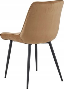 Maro scaun bucatarie BERA din catifea cu picioare negre