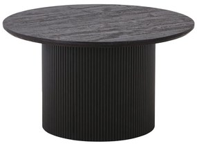 Măsuță de cafea maro închis rotundă cu aspect de lemn de plop ø 80 cm Boavista – House Nordic