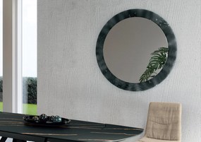 STONES Oglindă de perete cu ramă din sticlă în culoarea Fumé. Cadru metalic. 100cm X 100cm H. 0cm | Aosom Romania