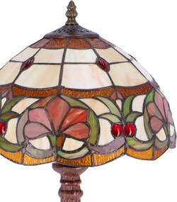 Lampa de masa Tiffany Lotus h 45 cm, abajur 30 cm
