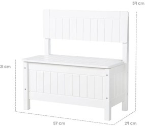 Bancă de copii albă – Roba