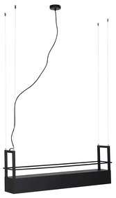 Lampă suspendată inteligentă neagră cu raft incluzând 4 GU10 Wifi - Cage Rack