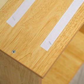 PawHut Scara pentru animale de companie, pentru câini/pisici, 4 trepte, Plus scurt, până la 30 kg, 40 x 59 x 54,2 cm, Natural | Aosom Romania