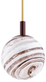 Lustră pe cablu Argon 8452 ALMIROS 1xE14/7W/230V d. 12 cm maro/auriu