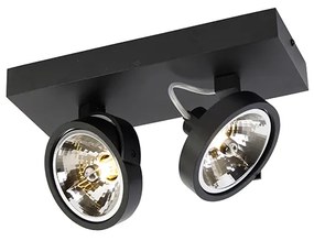 Spotlight de design negru reglabil cu 2 lumini - Go