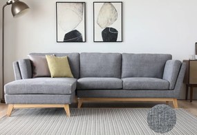Supermobel Set canapea în formă de SKD 978, 260x85x162, gri întuneric, stânga