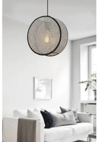 Lustră pe cablu BIG DRUM 1xE27/60W/230V gri/negru