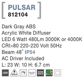 Spot LED ambiental de exterior IP54 PULSAR NVL-812104