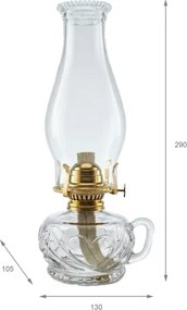 Brilagi - Lampă cu petrol MERLIN transparentă