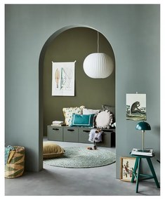 Dulap pentru copii verde-gri din lemn de pin 120x36 cm Stage – vtwonen