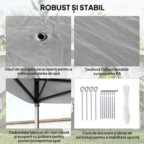 Outsunny Foișor Pliabil cu Plasă de Țânțari, Baldachin Dublu, Înălțime Reglabilă și Geantă, 330x330x288 cm, Bej | Aosom Romania