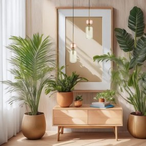 Lustră pe cablu MOLLY 1xE14/40W/230V d. 12 cm auriu/verde/roz