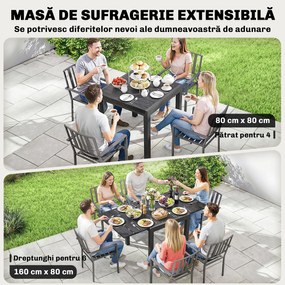 Outsunny Masă Mare pentru Exterior, Grădini, Terase și Spații Verzi | Aosom Romania