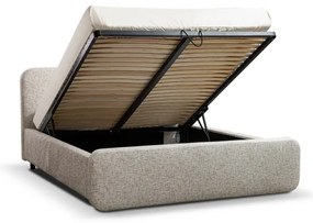 Pat tapițat LAJLA 160x200 cm, fără saltea, bej