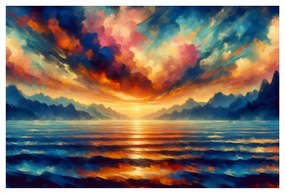 Tablou apus de soare peste ocean