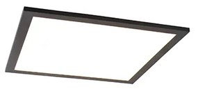 Plafoniera neagra 40 cm incluzând LED cu telecomandă - Live