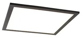 Plafoniera neagra 40 cm incluzând LED cu telecomandă - Live