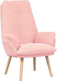 vidaXL fotoliu Roz 69 x 74 x 93 cm Țesătura Sherpa