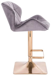 HR111KW Scaun Grafit Velur cu Bază Aurie