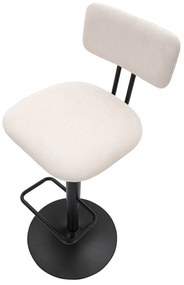 Scaun de bar alb/negru cu înălțime ajustabilă (înălțime șezut 61 cm) Tina – Mauro Ferretti