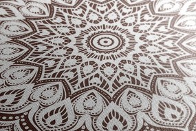 Tablou Mandala armonie pe un fundal maro