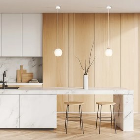 Lustră pe cablu ROYAL 1xE14/10W/230V d. 14 cm alb