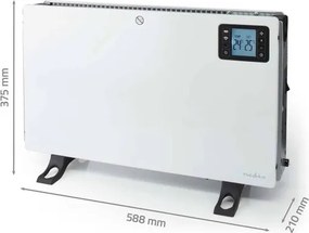Nedis HTCO50WTW - Încălzitor electric/convector 750/1250/2000W/230V WT + DO
