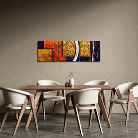 Tablou abstract (cu ceas) (90x30 cm)