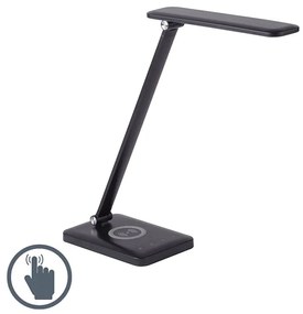 Lampă de masă de design neagră, cu LED cu dimmer tactil - Tina