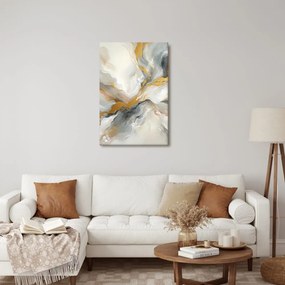 Tablou abstract linii aurii