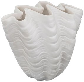 Vază albă din polirășină (înălțime 22 cm) Shell – Mette Ditmer Denmark